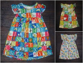 NEW Boutique Dr Seuss Alphabet ABC Girls Sleeveless Dress Back to School - £4.86 GBP+