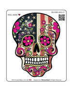 2 Pack - SUGAR SKULL VINTAGE USA FLAG - (4") Full Color Printed Vinyl St... - €7,58 EUR