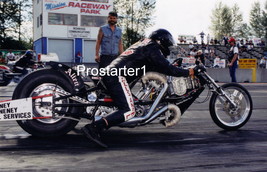 Jim Gauthier &quot;THE ALIEN&quot; Blown Gas Harley 4x6 Color Motorcycle Drag Raci... - £1.80 GBP