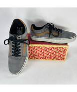 New! Men&#39;s Size 13 Vans Ward Deluxe Textile Black Gray Brown Skate Shoes - $64.99