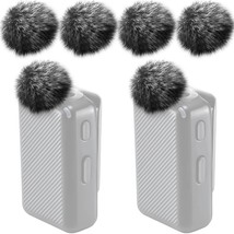 4 Pcs Microphone Windscreen Wireless Lavalier Wind Muff Outdoor Windproof Fluffy - £19.14 GBP