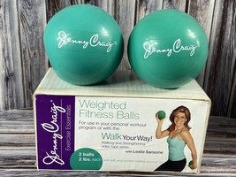 Jenny Craig Weighted Fitness Balls Leslie Sansone 2 lb each for Walking - RARE! - £11.59 GBP