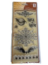 Inkadinkado Rubber Stamp Creepy Crawly Halloween Trick or Treat Bat Spid... - $8.99