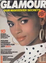 1986 Glamour Vintage Fashion Magazine Karen Alexander Gail O&#39;Neill Hairstyle 80s - £48.07 GBP