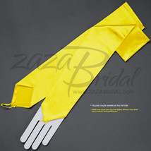 Stretch Satin Fingerless Gloves Opera Length 16BL - Various Colors - $15.99+