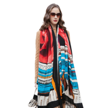 Anyyou 100% Merino Wool Multi-Color Multipatten  Silk Satin Large Winter... - $101.50