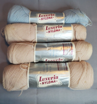 Bernat Luxuria Nyloma Fingering 50/50 Virgin Wool Nylon Four 1 oz Skeins Vintage - £14.50 GBP