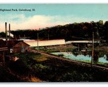 Highland Park Birds Eye View Galesburg Illinois IL UNP DB Postcard Y2 - $2.92