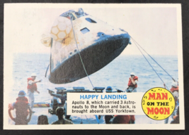 Vintage 1969 Topps Man On The Moon #3A Happy Landing Apollo 8USS Yorktow... - £7.43 GBP