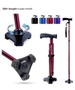 HurryCane HC-CANE-D1 Freedom Edition Folding Cane with T Handle - Red - $54.12 CAD
