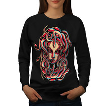 Wellcoda Medusa Queen Snake Womens Sweatshirt, Viper Casual Pullover Jumper - £23.10 GBP+