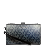 New Michael Kors Jet Set Large Ombré Signature Logo Wristlet Wallet Blac... - $90.96 CAD