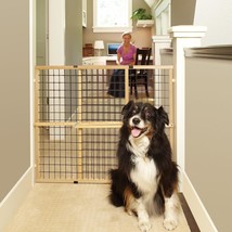 North States Wire Mesh Dog Gate 29.5 50&quot; Wide. Pressure Mount. No tools ... - £72.77 GBP