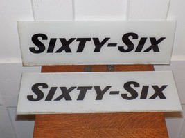 Vintage Pair of NOS Phillips “Sixty-Six” Gas Station Pump Glass Signs - $79.20