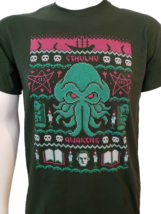Nerd Block Cthulhu T Shirt Mens Medium Christmas Creature Green Cross St... - £15.40 GBP