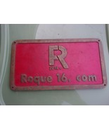 Vintage &quot;ROQUE 16. COM&quot;  Brass Enamel Store Display Sign~Authentic~Rare - $157.06 CAD