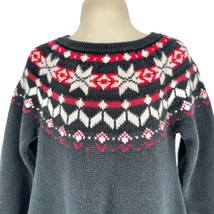 Hanna Andersson Girls 100 US 4 Fair Isle Sweater Dress Black Red White L... - £21.81 GBP