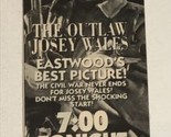 Outlaw Josey Wales Vintage Tv Guide Print Ad Clint Eastwood TPA15 - $5.93