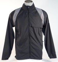 Adidas Golf ClimaProof Black &amp; Gray Full Zip Packable Wind Jacket Mens NWT - $64.99