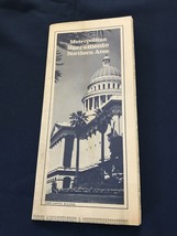 Vintage Map Travel Fold Out 1976  Metropolitan Sacramento Northern Area - £4.63 GBP