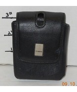 Canon Camera Case Black Leather Semi Hard Protective Padded Lined 4 x2.5... - $282.72 MXN