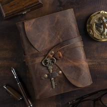 Handmade Vintage Leather Journal Notebook Bound Writing Diary Deckle Edge Book - £15.68 GBP