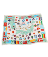 Vintage 50s Distressed Large Silk Japan World Map Military Souvenir Flag... - £114.29 GBP