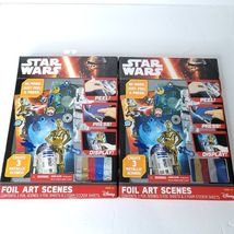 Star Wars Foil Art Scenes Lot of 2 total 6 metallic No Mess Just Peel &amp; ... - €18,18 EUR