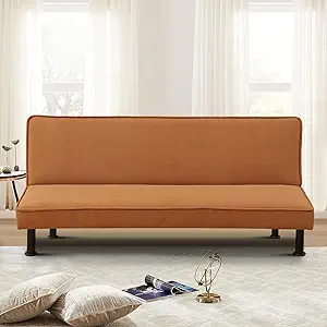 64&quot; Modern Convertible Futon Bed Folding Loveseat Lounge Couch Sofa Slee... - $308.99