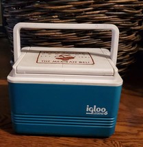 Vintage Igloo Legend 6 Lunch Box Cooler Texas Tamale co. Mexican deli. Teal. - £18.68 GBP