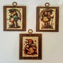 Hummel 36 Wooden Plaque LOT of 3 Vintage Paper on Wood Wall Decor - £15.57 GBP
