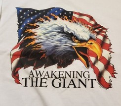 Awakening The Giant Eagle America Flag Medium Crisp Wildside T Shirt - £13.30 GBP