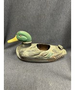 Vintage Mallard Drake Duck Decoy Flower Pot Planter Holder For Pots Up T... - £13.99 GBP