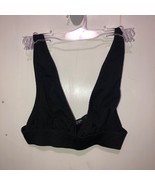 Nasty Gal Black Bralette Size 4 Hook &amp; Eye Wire Free - £4.66 GBP