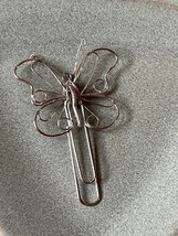 Thin Silvertone Wire BUTTERFLY Bookmark Bookmark – 3 x 1 and 7/8th’s inc... - £7.52 GBP