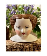 Vintage Baby Doll Woman&#39;s Porcelain Ceramic Face Neck Figurine Vase Anti... - $113.82 CAD