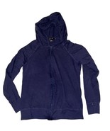 Victoria’s Secret BODY Navy Blue Loungewear hooded jacket Size Medium - $178.59 MXN
