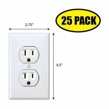 25 Pack 4.5&quot; X 2.75&quot; Fake Classic Wall Outlet Sticker Decal Humor Funny VG0044 - £15.92 GBP