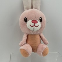 Spark Create Imagine Plush Rattle Pals Bunny Rabbit Stuffed Animal 4&quot; Lovey Pink - £9.66 GBP
