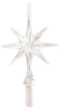 5-Pk RARE Small SNOWFLAKE CRYSTAL CLEAR STAR Ceramic Christmas Tree Topper - $9.47