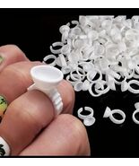 100 Piezas De Anillos De Tatuaje Vasos Desechables Soporte De Pegamento ... - $13.85