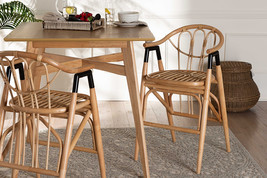 Leland Natural Brown Rattan Counter Stool - $219.00