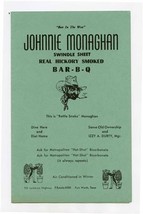 Johnnie Monaghan Bar B Q Comic Menu Fort Worth Texas 1950&#39;s - £18.94 GBP