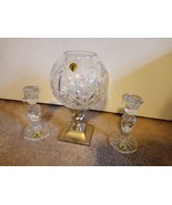 Waterford Crystal Jim O&#39;Leary Christianity Voltives Candel Holders Set o... - £93.72 GBP