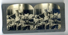 Ghastly Glimpse of Wounded in Hospital Keystone Stereoview World War One - $17.82