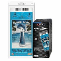 4 packs of 50 (200) BCW 3 ⅜&quot; x 7&quot; Semi-Rigid #5 Event Ticket Holders - $67.60