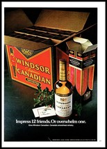 1974 Windsor Canadian Whisky Whiskey Vintage Print Ad Christmas Gift Case Decor - £8.20 GBP