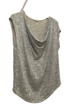 Soft Joie Gray Draped Neck Short Sleeve Top, L - $356.04 MXN