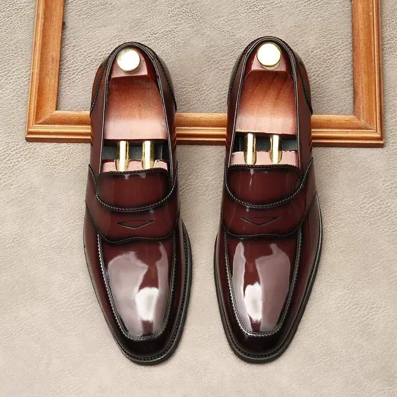 Slip On Luxurious Dress Men Shoe Leather Wedding   Men Round Head Formal Fashion - $209.63