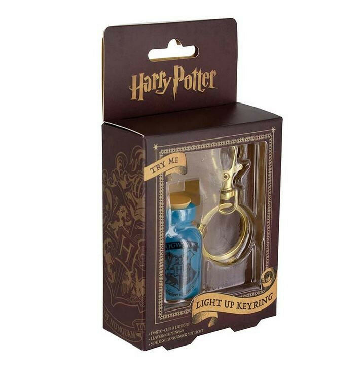 Harry Potter Hogwarts Potion Bottle Light Up Metal Key Ring Key Chain NEW UNUSED - £9.30 GBP